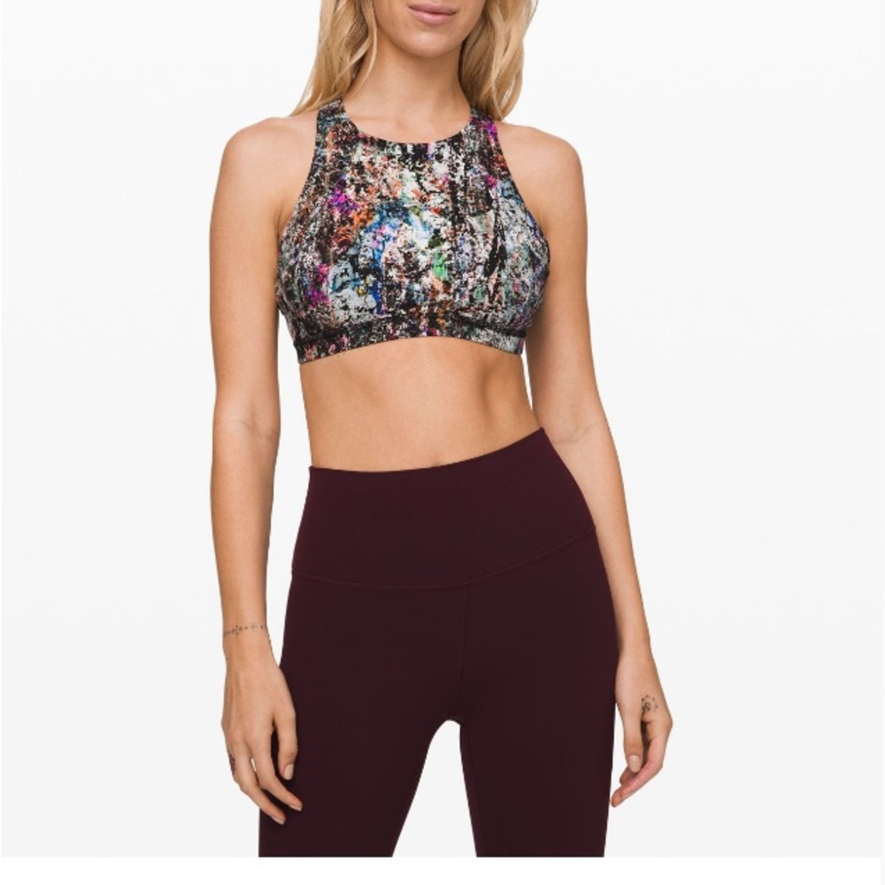 Lululemon Multicolor Free to be Serene High Neck Sports Bra